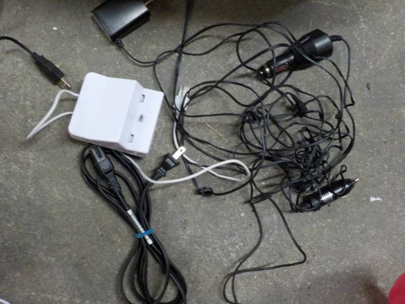 lot 158 image: Chargers, TV Cables, Adaptors, and ...