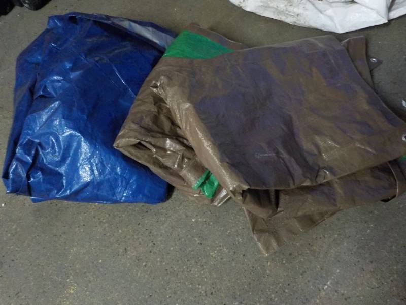 lot 176 image: 2 Large Canopy Tarps and 1 Large ta...