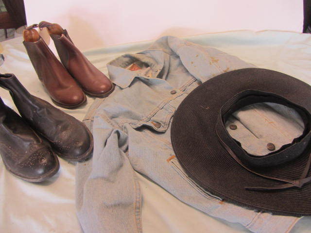Jacket, Boots, Hat