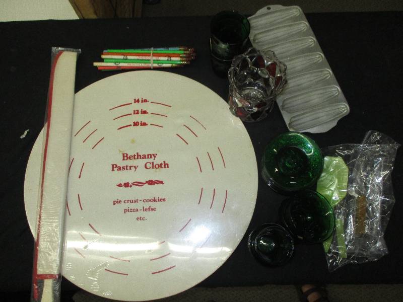 lefsa board, glassware