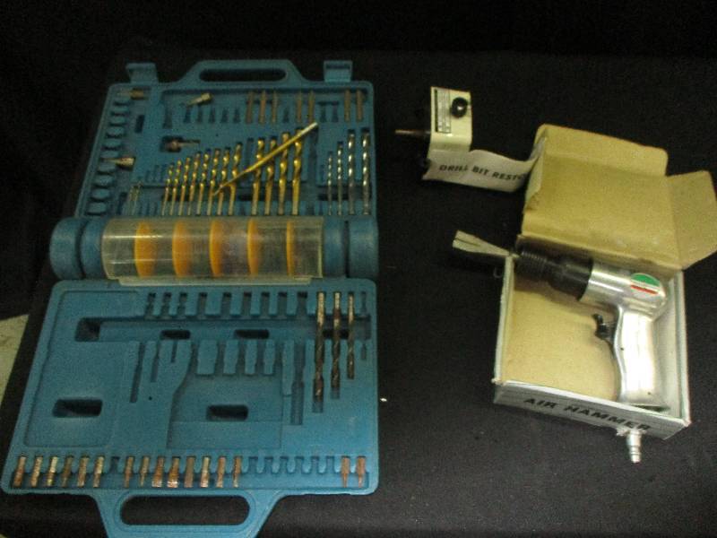 drill bits in case, drill bit restorer, air hammer