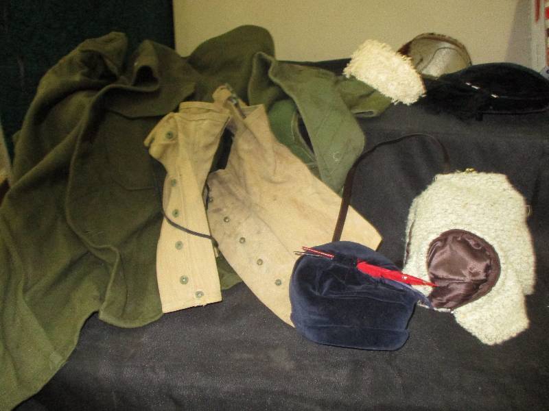 military coats and caps