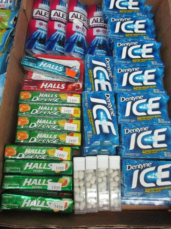 54 gum, cough drops, caffine gum