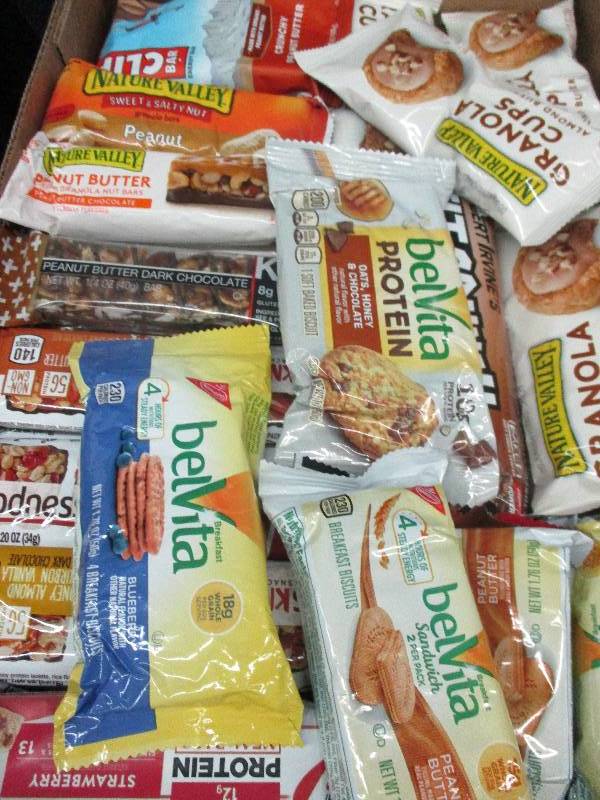 50 breakfast bars and protein