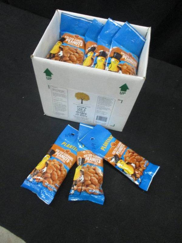 25 packs planters salted carmel peanuts