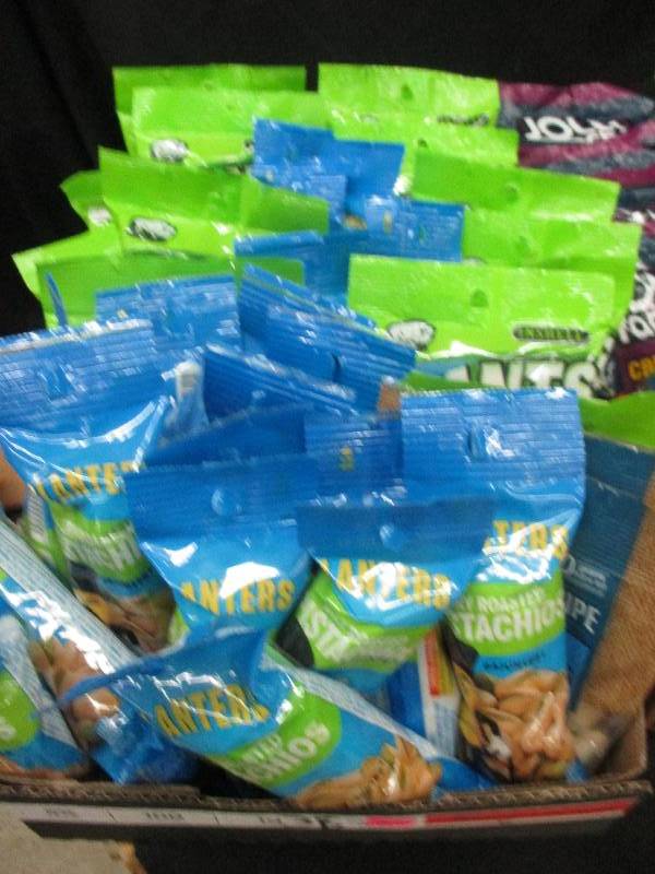 38 packs of pictachios and peanuts