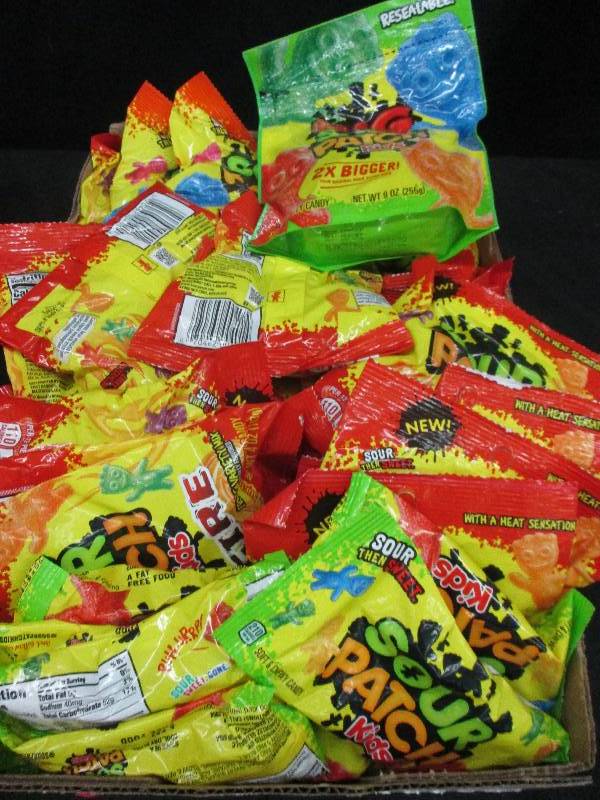 37 bags sour patch