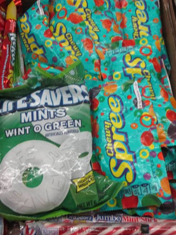 40 packs nerds , life savers, spree,