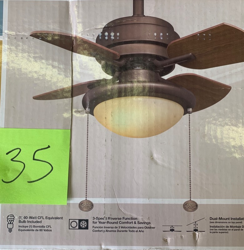 Hampton Bay Metarie Indoor 24 In Ceiling Fan Oil Rubbed Bronze