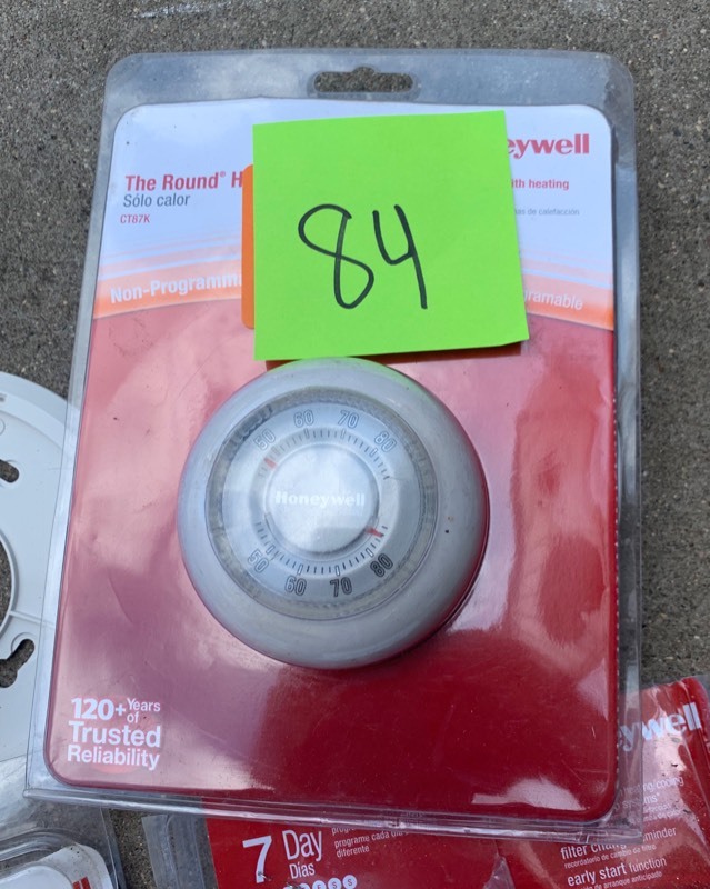 lot 84 image: Thermostats  fire alarm lot- Honeywell and Fire-ex