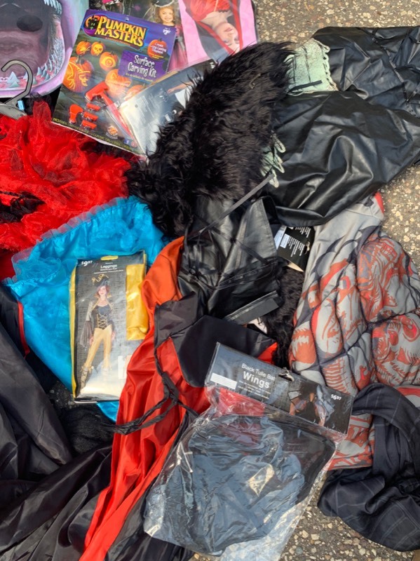 lot 6 image: GIANT Lot- Halloween Costumes, Accessories, Supplies etc. (see all pics, each pic. shows a different part of the lot) Some complete items, Some may be SALVAGE