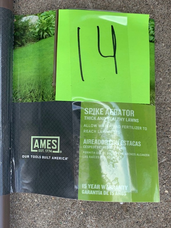 lot 14 image: Ames Spike Aerator- Allows fertilizer to reach lawn rots