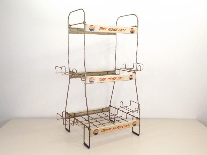 lot 3 image: RARE Vintage Pepsi Double Dot Store Display Stand
