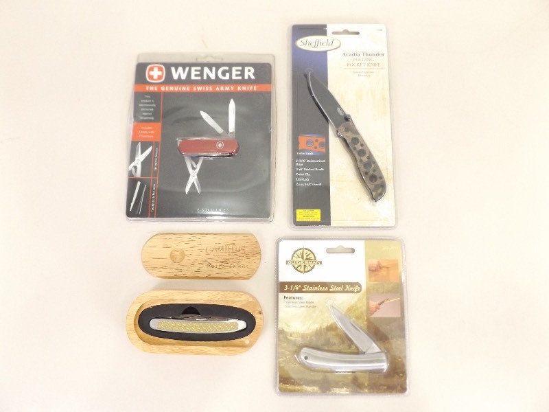 lot 20 image: Lot of NEW Wenger Esquire, Camillus Yellow Jacket, etc. Pocket Knives