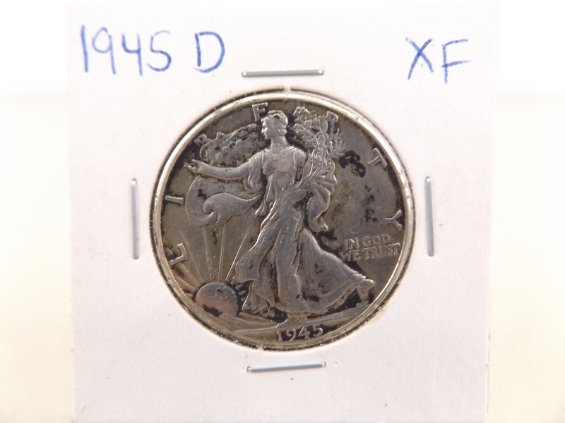 lot 67 image: Higher Grade 1945-D Walking Liberty Silver Half Dollar