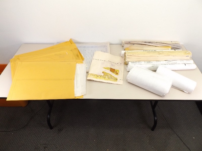 lot 87 image: Large Lot of Old Blueprints and Hand Drawn Schematics of Businesses and Houses