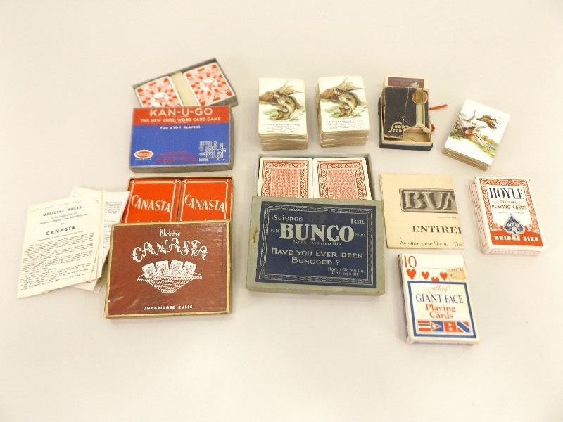 lot 90 image: Lot of Vintage Travel Games, Playing Cards, etc.