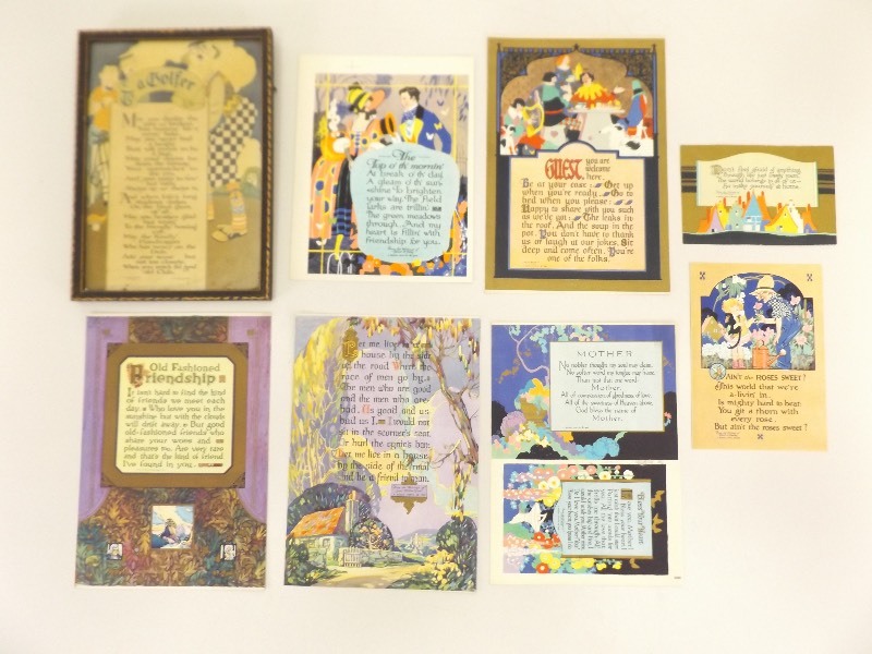 lot 93 image: Lot of RARE 1920s MINT Condition Buzza Motto Inspirational Prints
