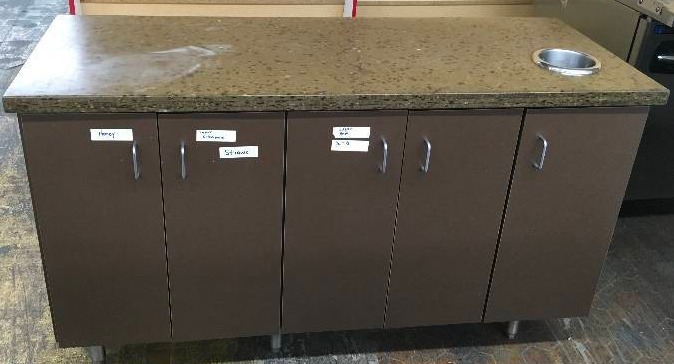 lot 554 image: Counter W Garbage Disposal & Shelves