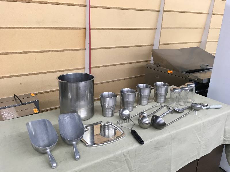 lot 598 image: Misc Stainless Steel Restaurant Utensils