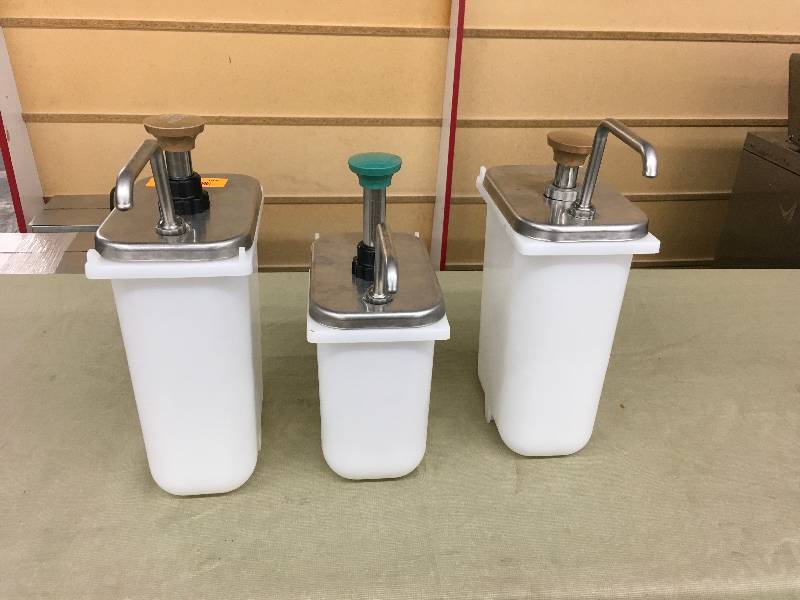 lot 589 image: Three Condiment Dispensers