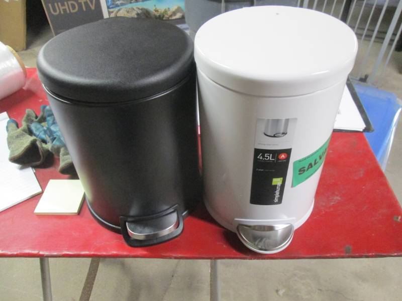 2 small trash bins...