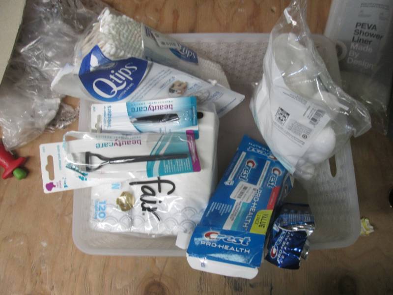 lot of personal care items and stor...