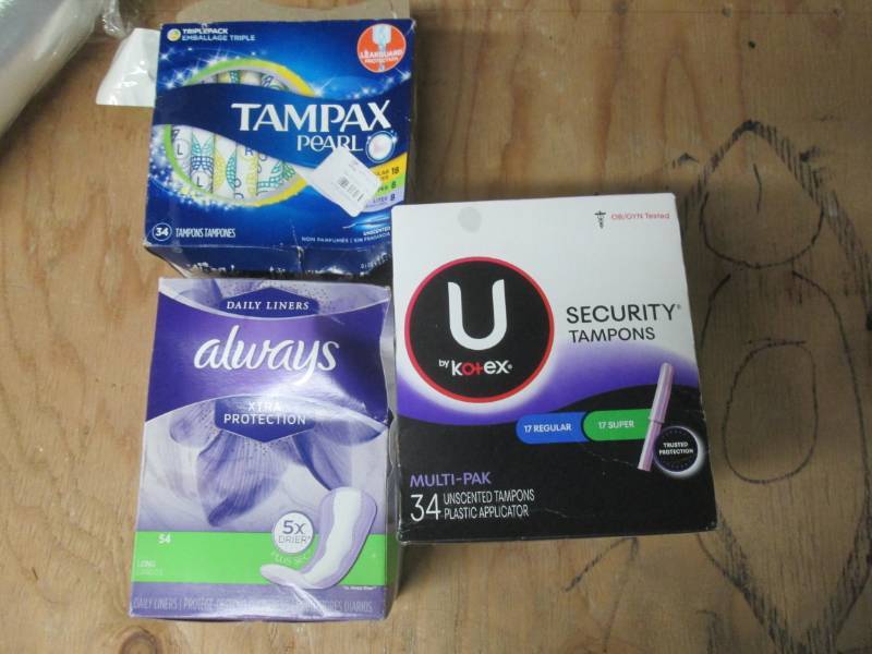 womens hygiene items ...