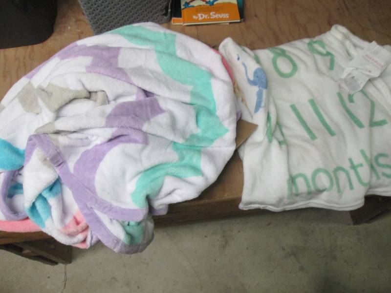 lot of 2 plush kids blanket...