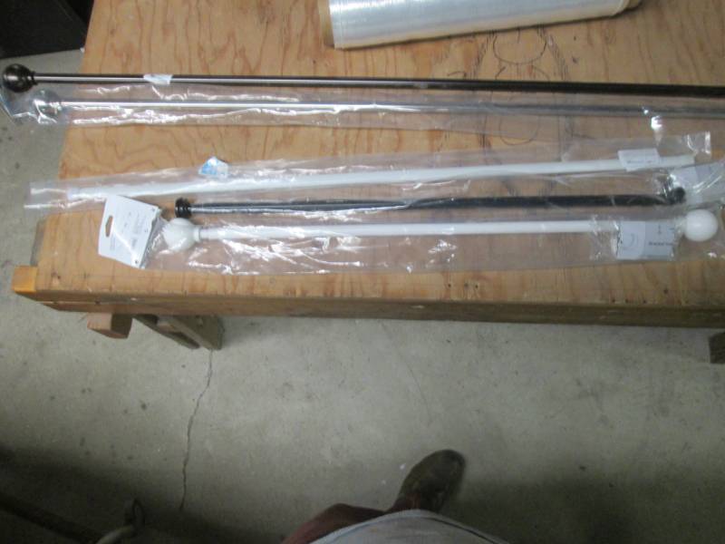 lot of 3 adjustable curtain rods...