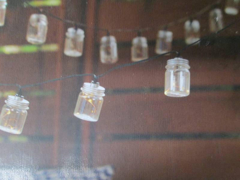 Solar LED mason jar string lights...