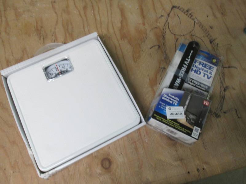 weight scale and HD TV Antenna...