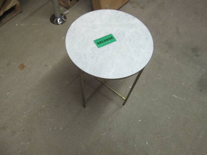 marble side table see picture damag...