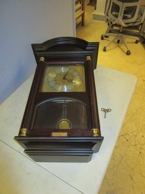 lot 345 image: FRANZ HERMLE PENDULUM WALL CLOCK
