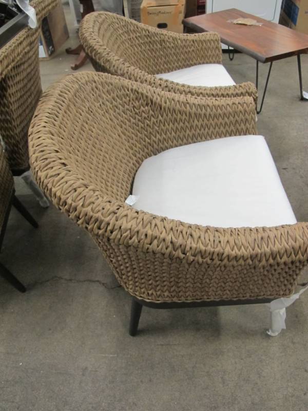 lot 5 image: Set of Two Wicker Chairs