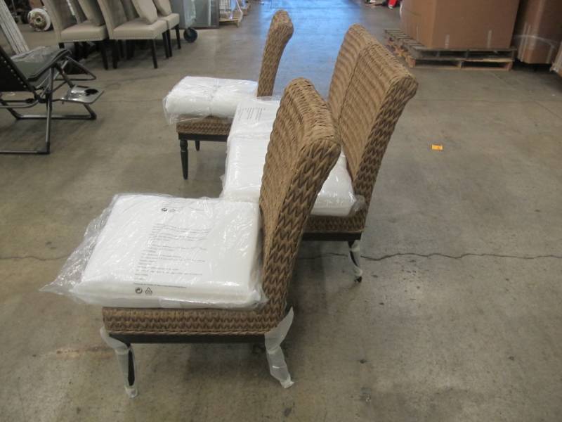 lot 6 image: Set of Four Wicker Chairs