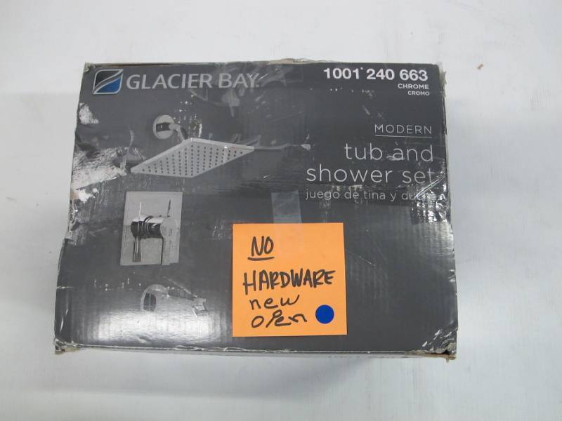 lot 29 image: Glacier Bay Modern Single-Handle 1-Spray Tub and Shower Faucet in Chrome (Valve Included)