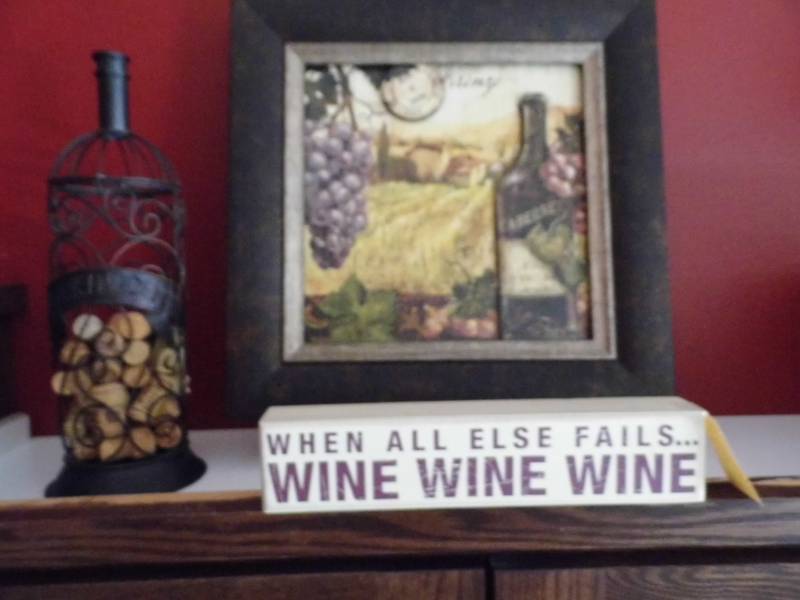 Wine Picture w Cork Holder