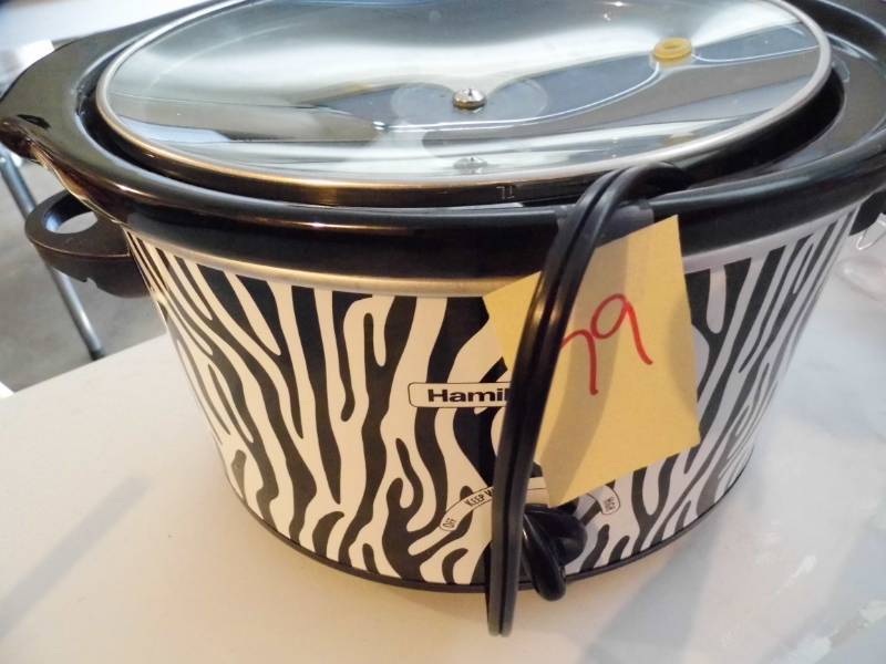 Zebra Print Crock Pot