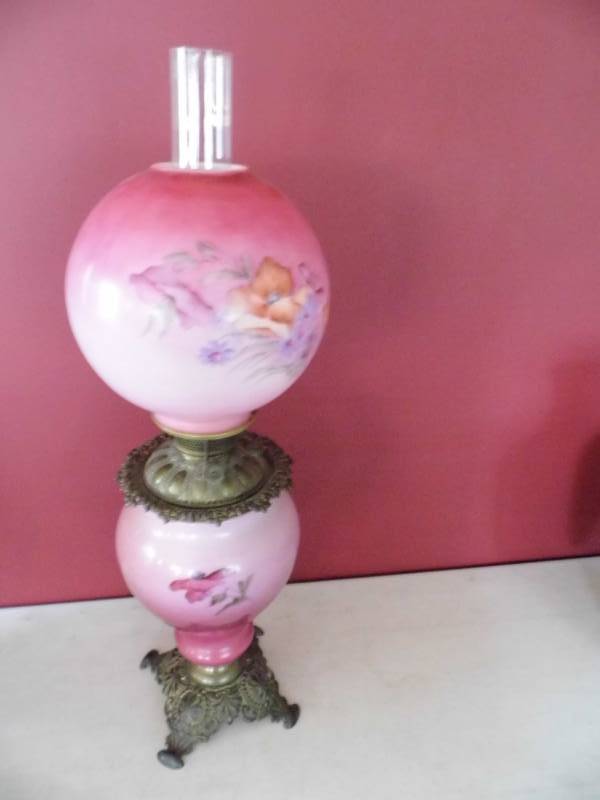 Hand Painted Gas Lamp