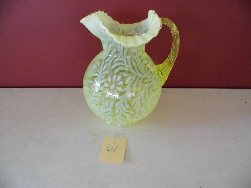 Vasoline Glass Pitcher
