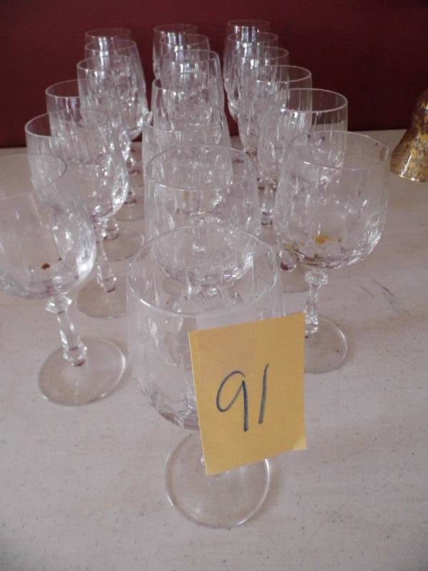 Lot of 19 Gorham Lead Crystal Glasses