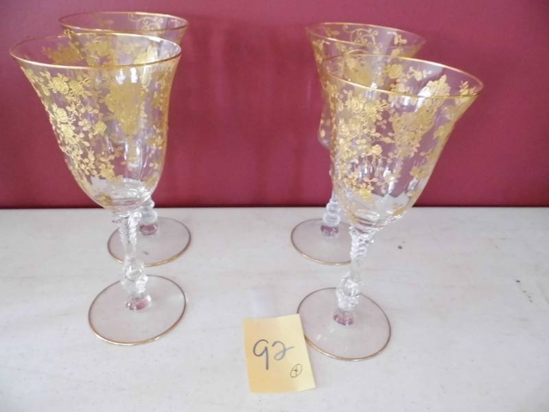 Lot of 4 Fostoria Large Glasses