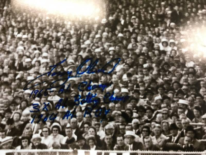 TONY OLIVA AUTOGRAPHED 11X14 PHOTO WITH 3 INSCRIPTIONS