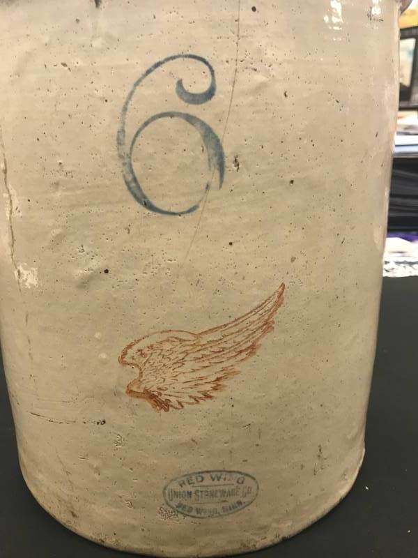 6 GALLON RED WING CROCK