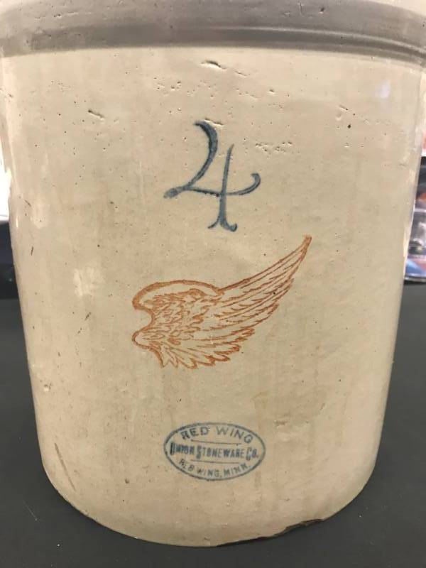 4 GALLON RED WING CROCK