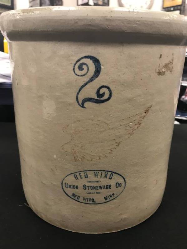 2 GALLON RED WING CROCK