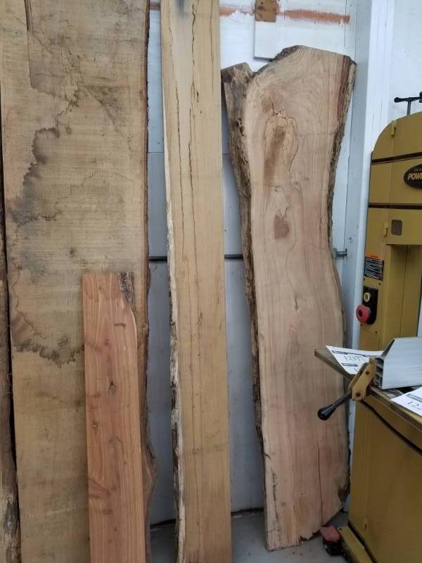 lot 1228 image: Live Edge White Oak Board