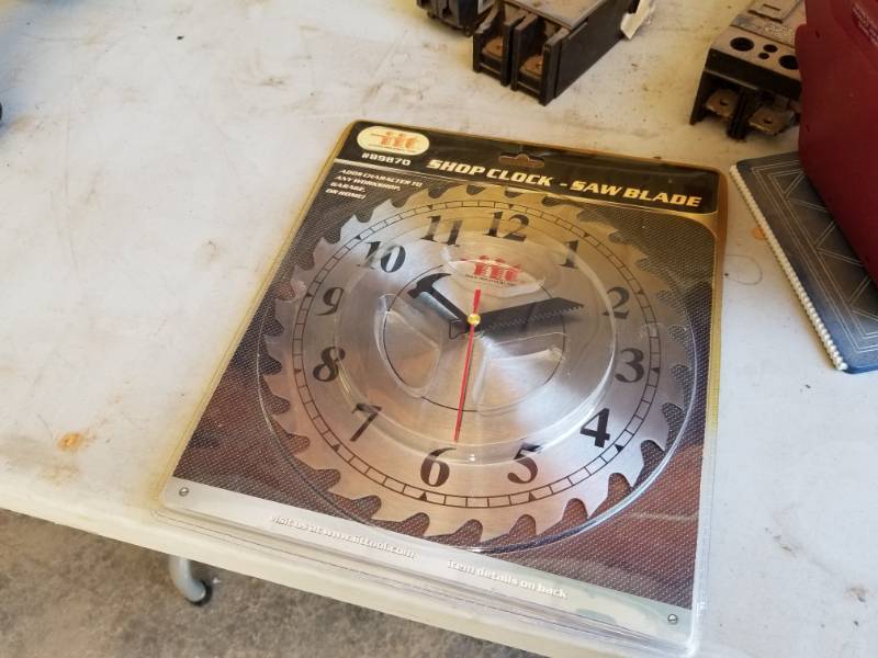 lot 1252 image: IIT Saw Blade Shop Clock