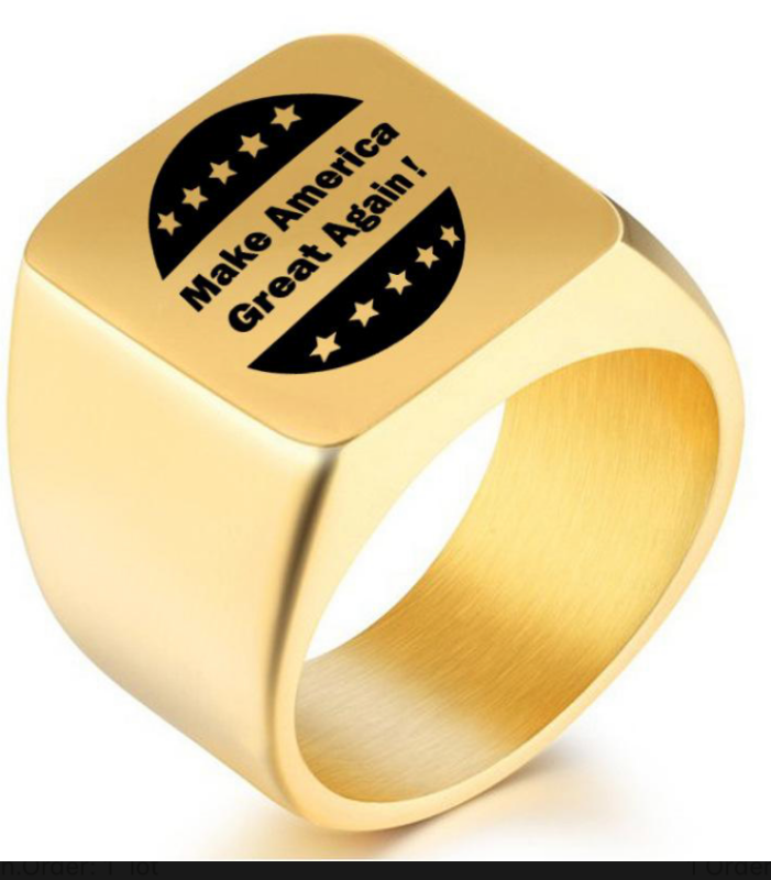 lot 7 image: Donald Trump Make America Great Ring Size 11